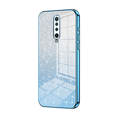 For Xiaomi Redmi K30 / K30 5G Gradient Glitter Powder Electroplated Phone Case(Blue) - Xiaomi Cases by buy2fix | Online Shopping UK | buy2fix