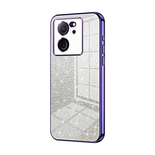 For Xiaomi Redmi K60 Ultra / Xiaomi 13T Gradient Glitter Powder Electroplated Phone Case(Purple) - Xiaomi Cases by buy2fix | Online Shopping UK | buy2fix