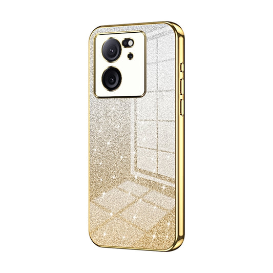 For Xiaomi Redmi K60 Ultra / Xiaomi 13T Gradient Glitter Powder Electroplated Phone Case(Gold) - Xiaomi Cases by buy2fix | Online Shopping UK | buy2fix