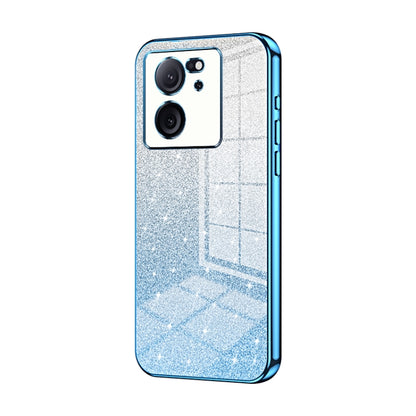 For Xiaomi Redmi K60 Ultra / Xiaomi 13T Gradient Glitter Powder Electroplated Phone Case(Blue) - Xiaomi Cases by buy2fix | Online Shopping UK | buy2fix