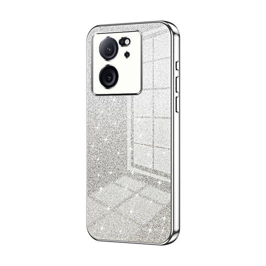 For Xiaomi Redmi K60 Ultra / Xiaomi 13T Gradient Glitter Powder Electroplated Phone Case(Silver) - Xiaomi Cases by buy2fix | Online Shopping UK | buy2fix
