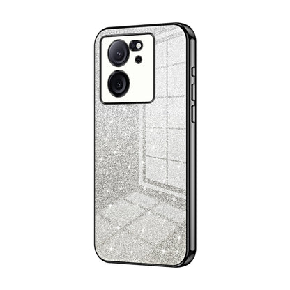 For Xiaomi Redmi K60 Ultra / Xiaomi 13T Gradient Glitter Powder Electroplated Phone Case(Black) - Xiaomi Cases by buy2fix | Online Shopping UK | buy2fix