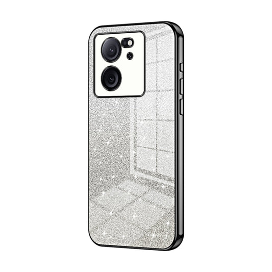 For Xiaomi Redmi K60 Ultra / Xiaomi 13T Gradient Glitter Powder Electroplated Phone Case(Black) - Xiaomi Cases by buy2fix | Online Shopping UK | buy2fix