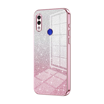 For Xiaomi Redmi Note 7 / Note 7 Pro Gradient Glitter Powder Electroplated Phone Case(Pink) - Xiaomi Cases by buy2fix | Online Shopping UK | buy2fix
