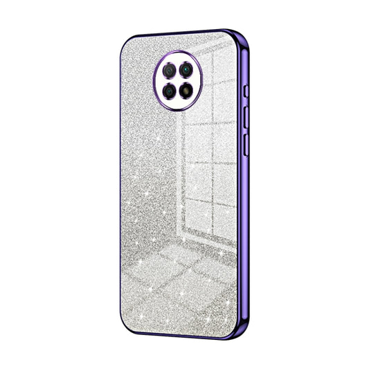 For Xiaomi Redmi Note 9 5G / Note 9T Gradient Glitter Powder Electroplated Phone Case(Purple) by buy2fix
