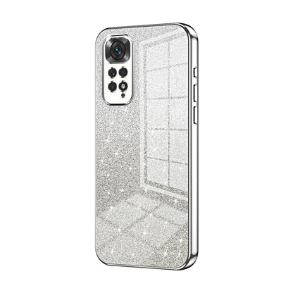 For Xiaomi Redmi Note 11 Global / Note 11S Gradient Glitter Powder Electroplated Phone Case(Silver) by buy2fix