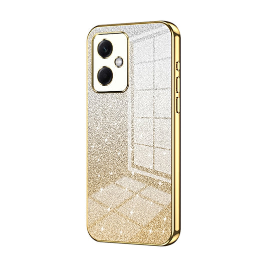 For Xiaomi Redmi Note 12R Pro Gradient Glitter Powder Electroplated Phone Case(Gold) by buy2fix