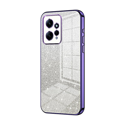 For Xiaomi Redmi Note 12 4G Gradient Glitter Powder Electroplated Phone Case(Purple) by buy2fix