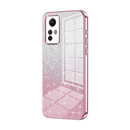 For Xiaomi Redmi Note 12S Gradient Glitter Powder Electroplated Phone Case(Pink) by buy2fix