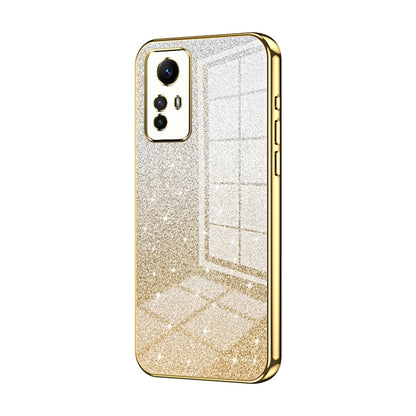 For Xiaomi Redmi Note 12S Gradient Glitter Powder Electroplated Phone Case(Gold) - Xiaomi Cases by buy2fix | Online Shopping UK | buy2fix