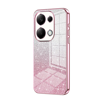 For Xiaomi Redmi Note 13 Pro 4G Gradient Glitter Powder Electroplated Phone Case(Pink) - Xiaomi Cases by buy2fix | Online Shopping UK | buy2fix