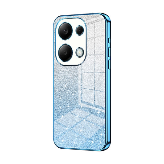 For Xiaomi Redmi Note 13 Pro 4G Gradient Glitter Powder Electroplated Phone Case(Blue) - Xiaomi Cases by buy2fix | Online Shopping UK | buy2fix