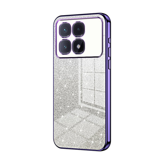 For Redmi K70 Ultra Gradient Glitter Powder Electroplated Phone Case(Purple) - Xiaomi Cases by buy2fix | Online Shopping UK | buy2fix