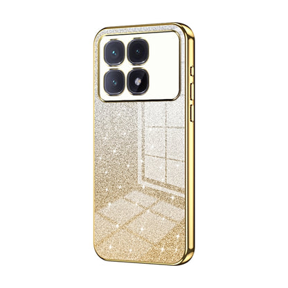 For Redmi K70 Ultra Gradient Glitter Powder Electroplated Phone Case(Gold) - Xiaomi Cases by buy2fix | Online Shopping UK | buy2fix