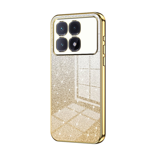 For Redmi K70 Ultra Gradient Glitter Powder Electroplated Phone Case(Gold) - Xiaomi Cases by buy2fix | Online Shopping UK | buy2fix