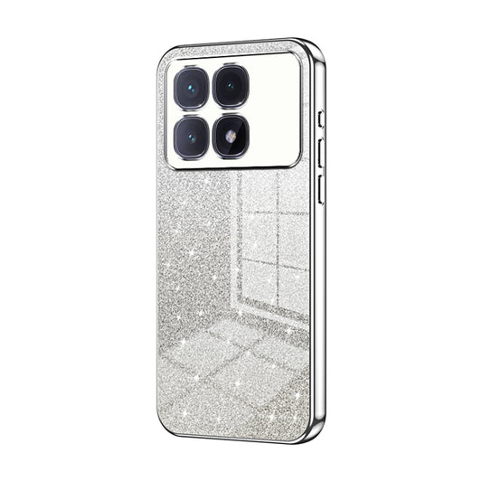 For Redmi K70 Ultra Gradient Glitter Powder Electroplated Phone Case(Silver) - Xiaomi Cases by buy2fix | Online Shopping UK | buy2fix