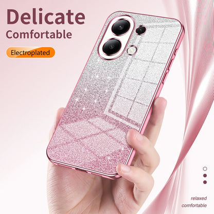 For Xiaomi Redmi Note 13 Pro 5G Gradient Glitter Powder Electroplated Phone Case(Green) - Xiaomi Cases by buy2fix | Online Shopping UK | buy2fix