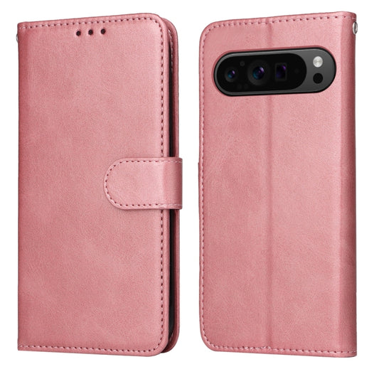 For Google Pixel 9 Pro Classic Calf Texture Flip Leather Phone Case(Rose Gold) by buy2fix