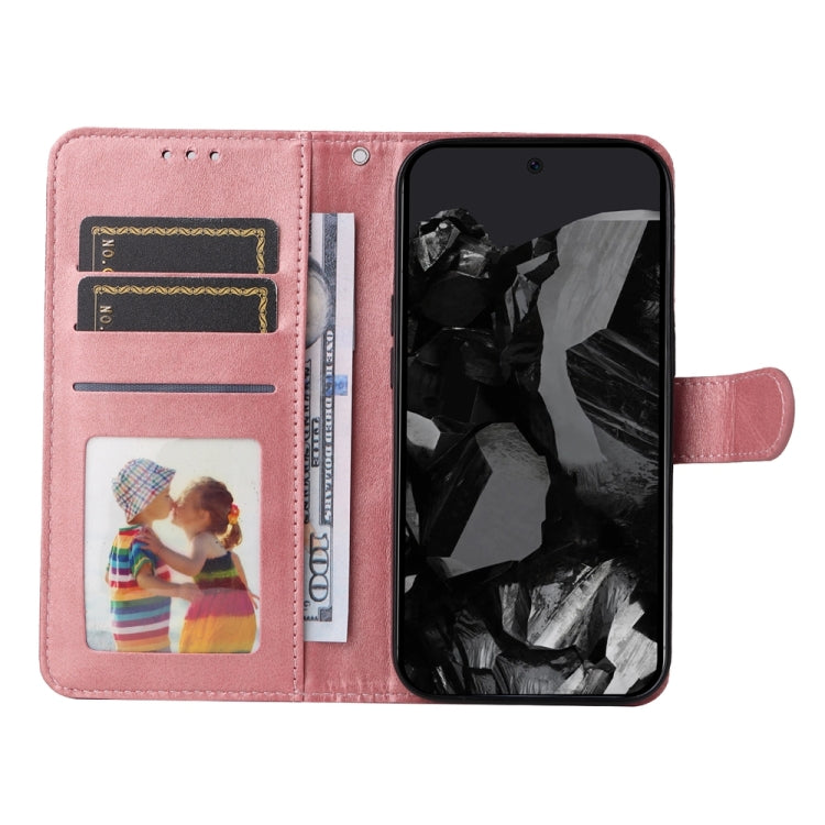 For Google Pixel 9 Pro Classic Calf Texture Flip Leather Phone Case(Rose Gold) by buy2fix