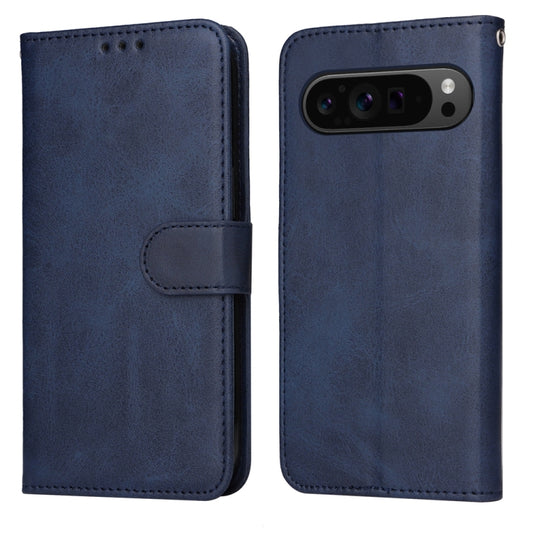 For Google Pixel 9 Pro Classic Calf Texture Flip Leather Phone Case(Blue) by buy2fix