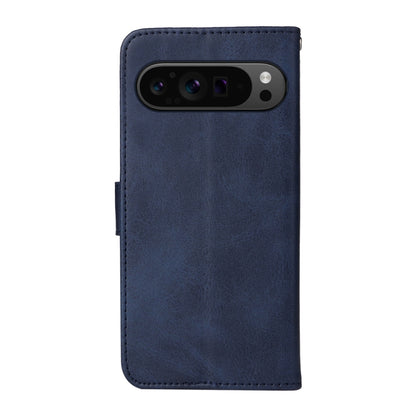 For Google Pixel 9 Pro Classic Calf Texture Flip Leather Phone Case(Blue) by buy2fix