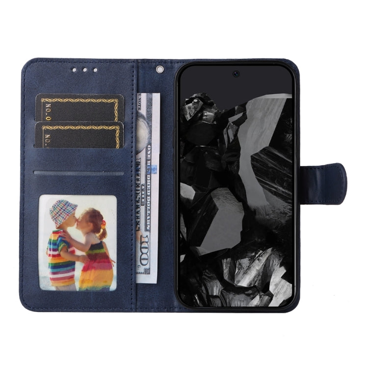 For Google Pixel 9 Pro Classic Calf Texture Flip Leather Phone Case(Blue) by buy2fix