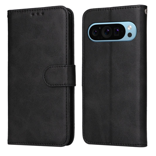 For Google Pixel 9 Classic Calf Texture Flip Leather Phone Case(Black) by buy2fix