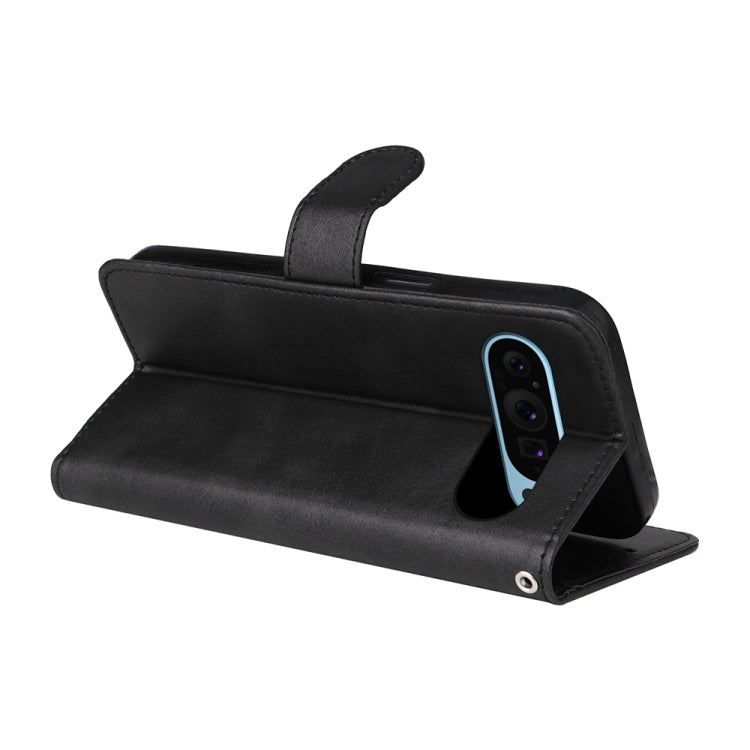 For Google Pixel 9 Classic Calf Texture Flip Leather Phone Case(Black) by buy2fix