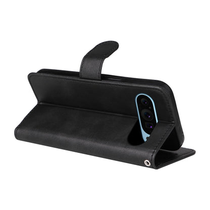 For Google Pixel 9 Classic Calf Texture Flip Leather Phone Case(Black) by buy2fix