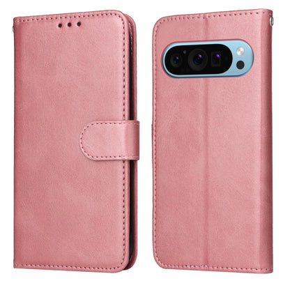 For Google Pixel 9 Classic Calf Texture Flip Leather Phone Case(Rose Gold) by buy2fix