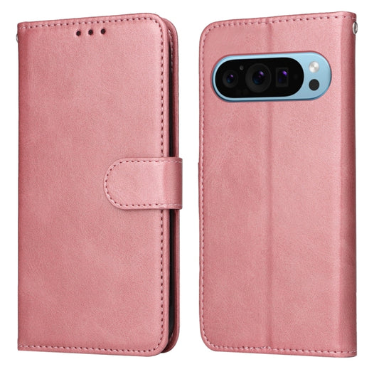 For Google Pixel 9 Classic Calf Texture Flip Leather Phone Case(Rose Gold) by buy2fix