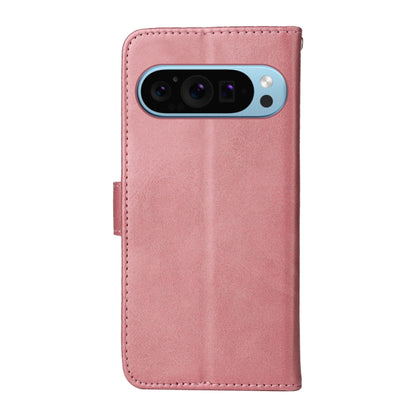 For Google Pixel 9 Classic Calf Texture Flip Leather Phone Case(Rose Gold) by buy2fix