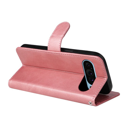 For Google Pixel 9 Classic Calf Texture Flip Leather Phone Case(Rose Gold) by buy2fix