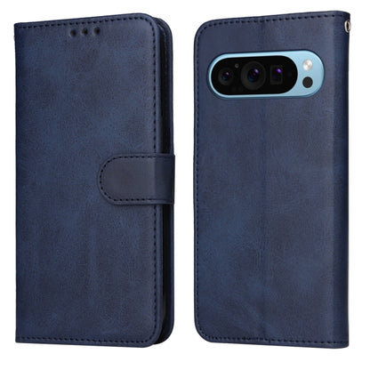 For Google Pixel 9 Classic Calf Texture Flip Leather Phone Case(Blue) by buy2fix