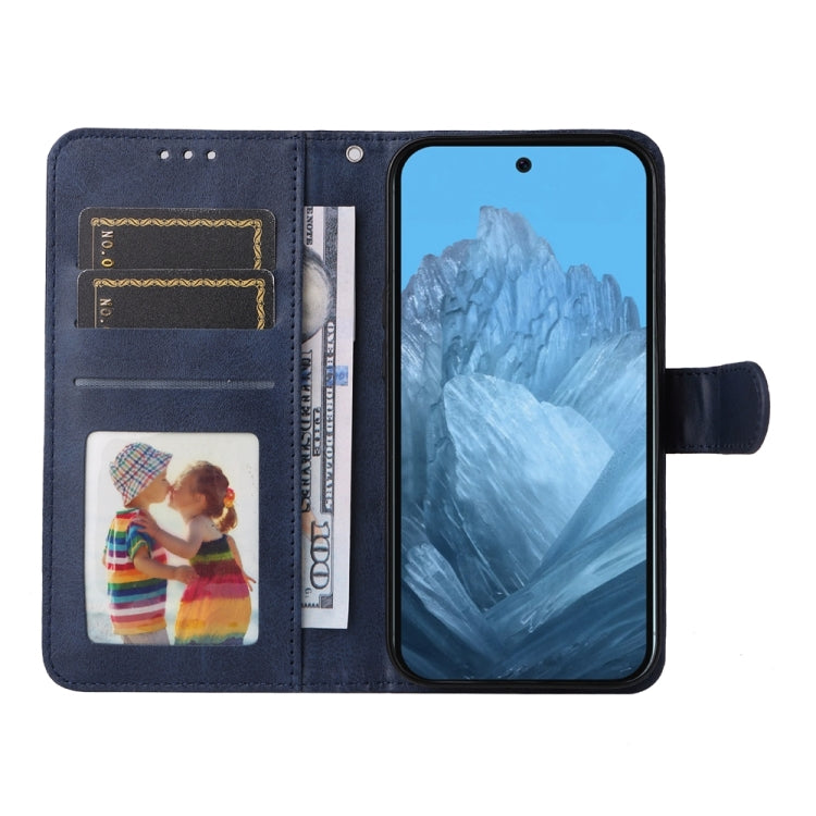 For Google Pixel 9 Classic Calf Texture Flip Leather Phone Case(Blue) by buy2fix