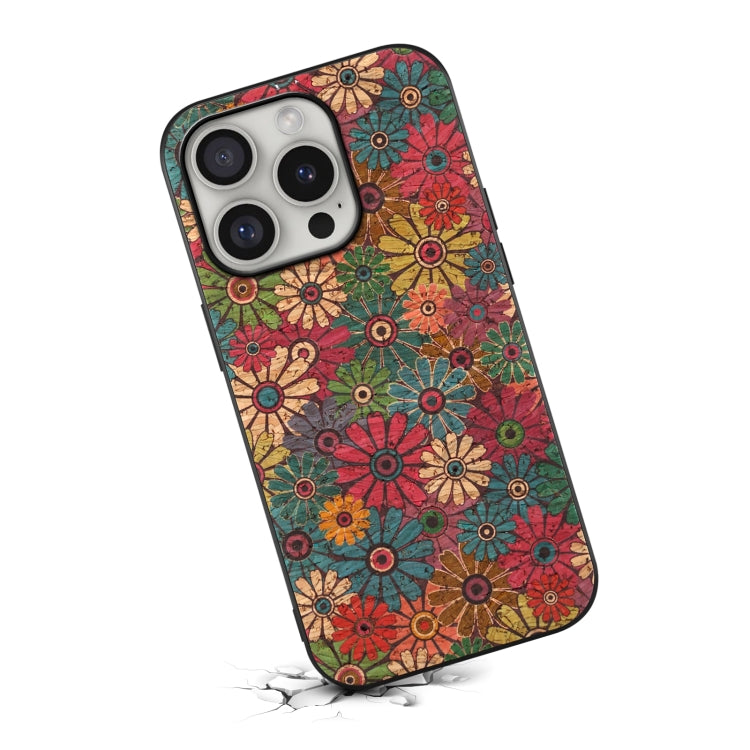 For iPhone 16 Pro Max Four Seasons Flower Language Series TPU Phone Case(Spring Green) by buy2fix