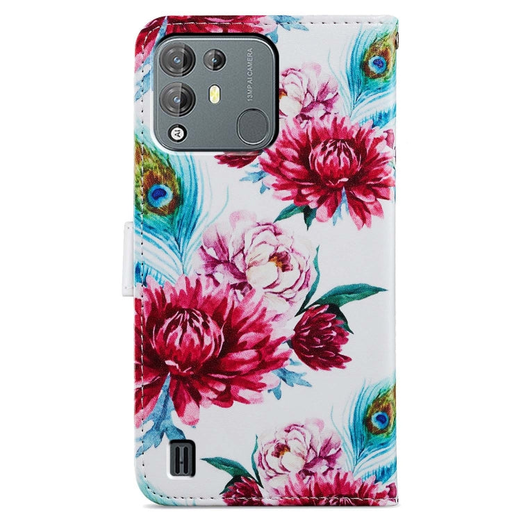 For Blackview A55 Pro Painted Pattern Horizontal Flip Leather Phone Case(Peacock Flower) - More Brand by buy2fix | Online Shopping UK | buy2fix