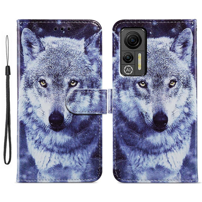For Ulefone Note 14 Painted Pattern Horizontal Flip Leather Phone Case(White Wolf) by buy2fix