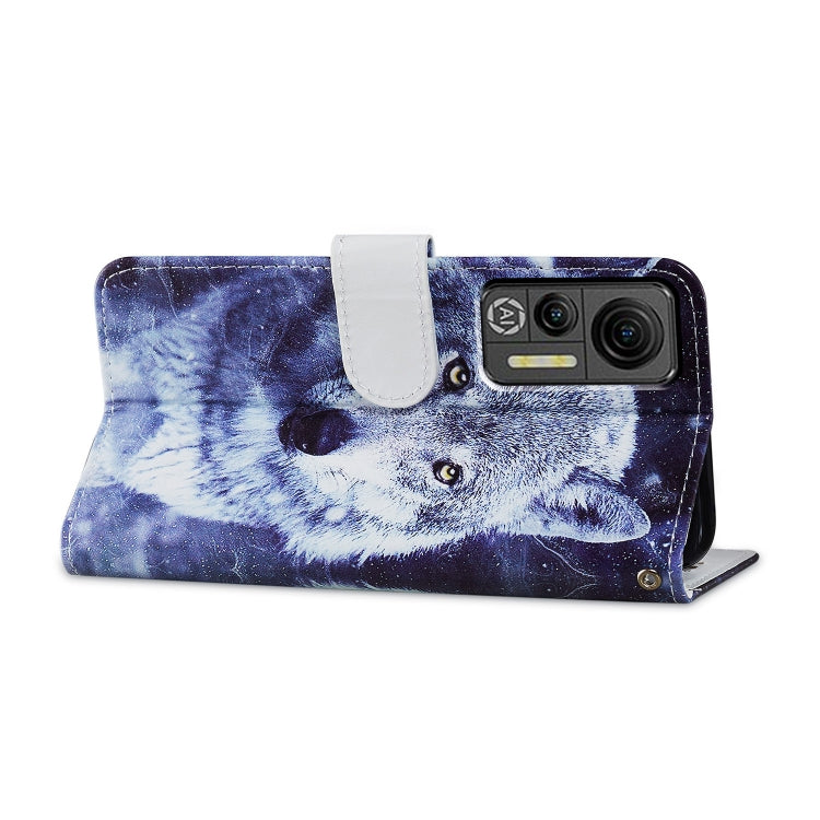 For Ulefone Note 14 Painted Pattern Horizontal Flip Leather Phone Case(White Wolf) by buy2fix