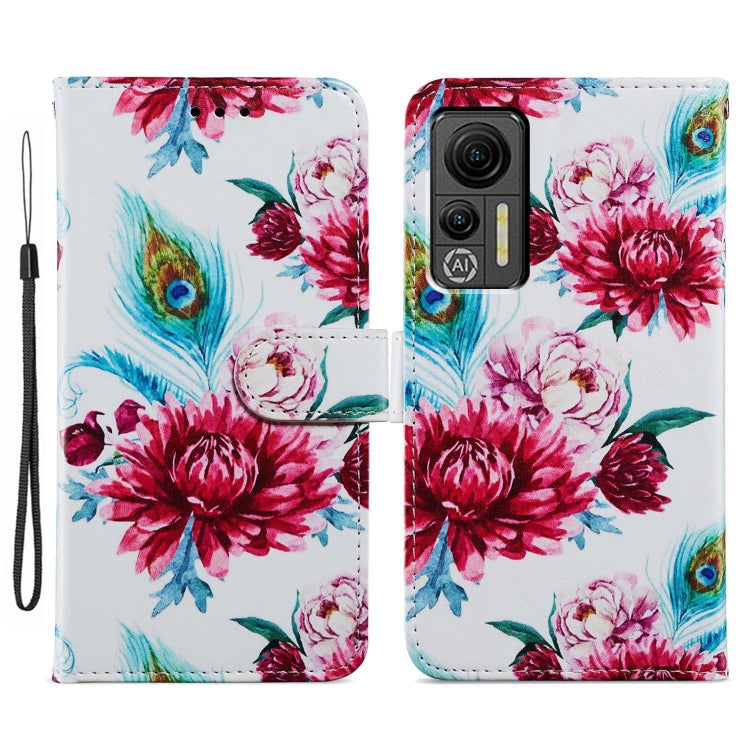 For Ulefone Note 14 Painted Pattern Horizontal Flip Leather Phone Case(Peacock Flower) by buy2fix