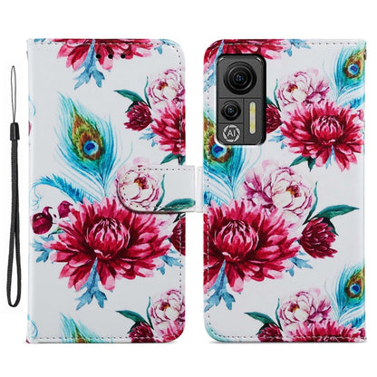 For Ulefone Note 14 Painted Pattern Horizontal Flip Leather Phone Case(Peacock Flower) by buy2fix