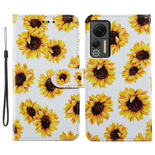 For Ulefone Note 14 Painted Pattern Horizontal Flip Leather Phone Case(Sunflower) by buy2fix