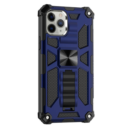 For iPhone 12 / 12 Pro Armor Shockproof TPU + PC Magnetic Protective Case with Holder(Blue) by buy2fix