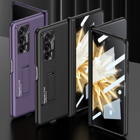 For Honor Magic V2 GKK Integrated Magnetic Folding Hinge All-inclusive Phone Case(Gold) - Honor Cases by GKK | Online Shopping UK | buy2fix