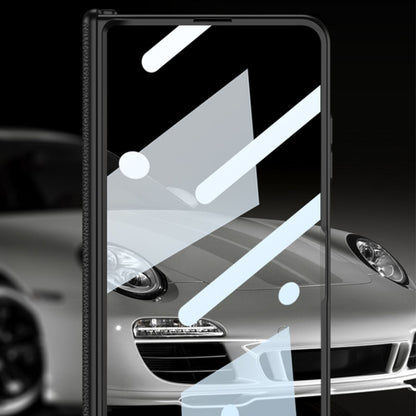 For Honor Magic V2 GKK Integrated Magnetic Hinge Flip Leather Phone Case with Holder(Carbon Fibre) - Honor Cases by GKK | Online Shopping UK | buy2fix