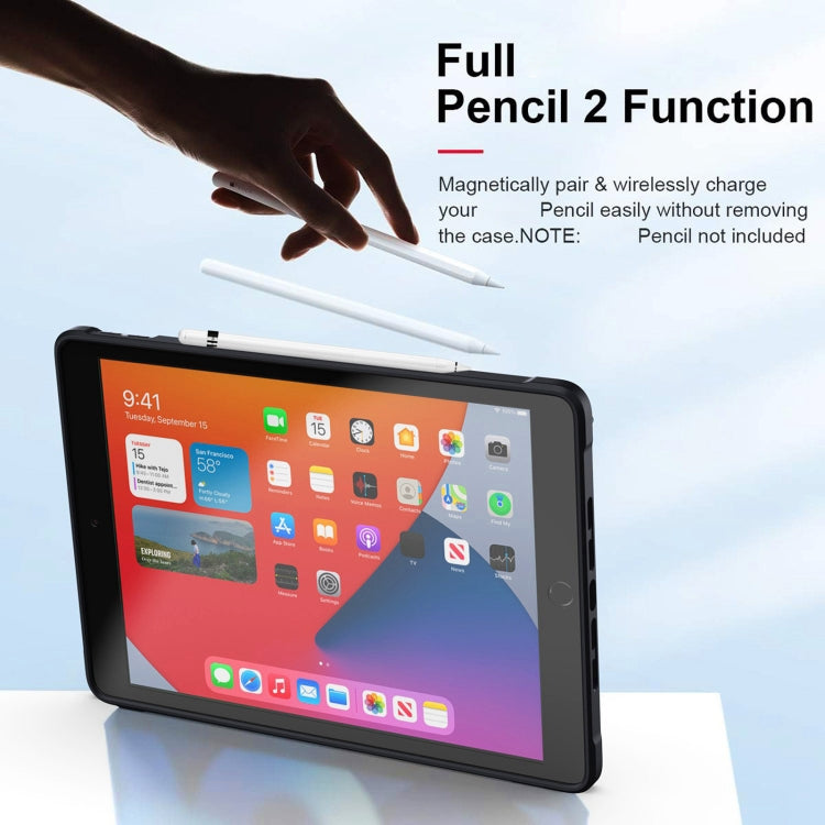 For iPad 10.2 2021 / 2020 / 2019 Armor Clear Acrylic Hybrid TPU Tablet Case(Black) - iPad 10.2 Cases by buy2fix | Online Shopping UK | buy2fix