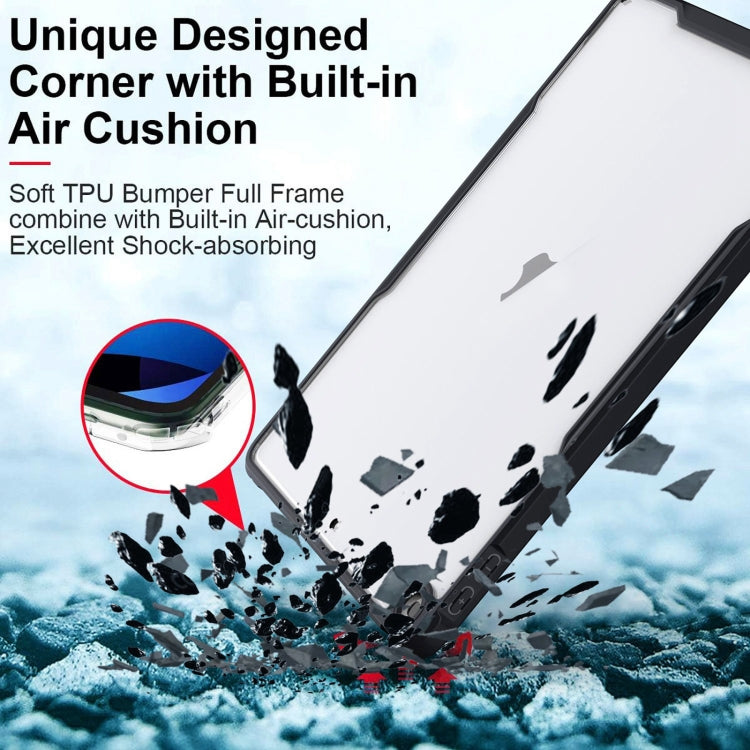For iPad 10.2 2021 / 2020 / 2019 Armor Clear Acrylic Hybrid TPU Tablet Case(Black) - iPad 10.2 Cases by buy2fix | Online Shopping UK | buy2fix