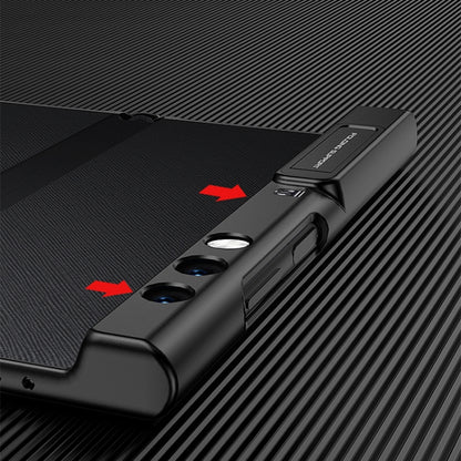 For Honor V Purse GKK Ultra-thin Full Coverage Shockproof Phone Case with Holder(Black) - Honor Cases by buy2fix | Online Shopping UK | buy2fix