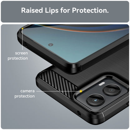 For Motorola Moto G 5G 2024 Carbon Fiber Brushed Texture TPU Phone Case(Black) by buy2fix