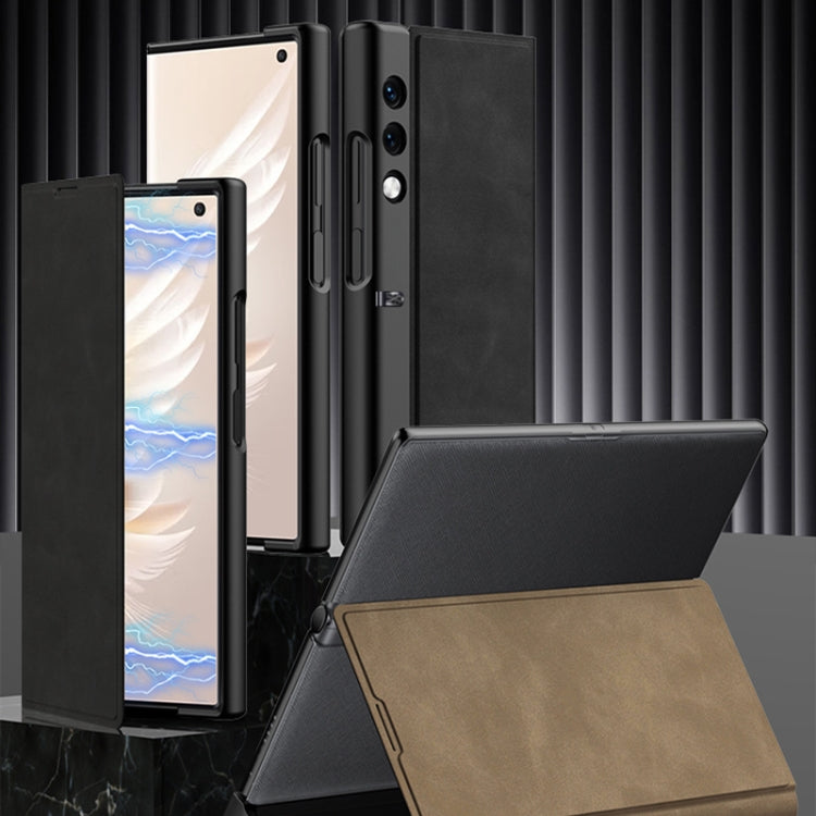 For Honor V Purse GKK Frosted Leather Fold Phone Case(Black) - Honor Cases by GKK | Online Shopping UK | buy2fix